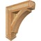 Ekena Millwork Thorton Arts & Crafts Rough Sawn Bracket, Western Red Cedar, 6"W x 28"D x 28"H BKT06X28X28THR03RWR - alternate 1